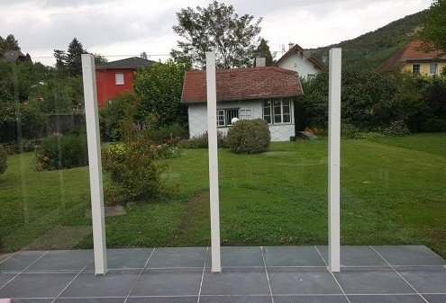 Rahmenloser Windschutz - VSG Glas